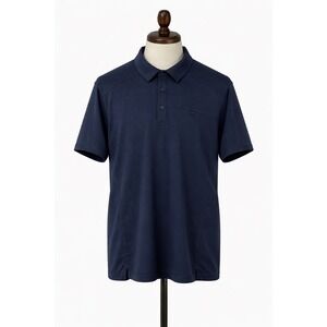 Arcteryx Captive Polo Shirt Mens XL Navy Blue Short Sleeve Performance